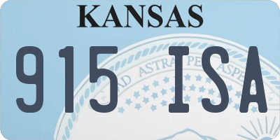 KS license plate 915ISA