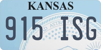 KS license plate 915ISG