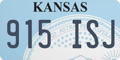KS license plate 915ISJ