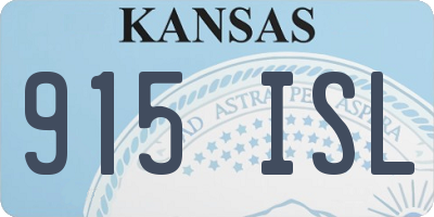 KS license plate 915ISL