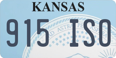 KS license plate 915ISO