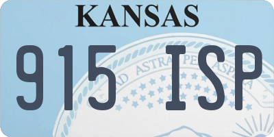 KS license plate 915ISP