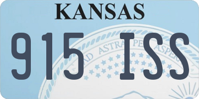 KS license plate 915ISS