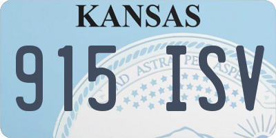 KS license plate 915ISV