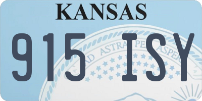 KS license plate 915ISY