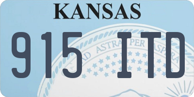 KS license plate 915ITD