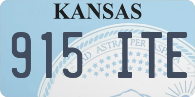 KS license plate 915ITE