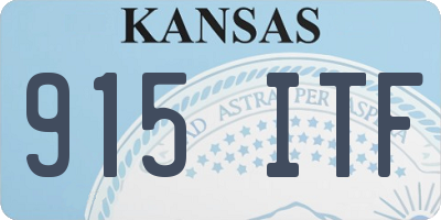 KS license plate 915ITF