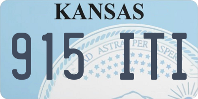 KS license plate 915ITI