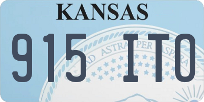 KS license plate 915ITO