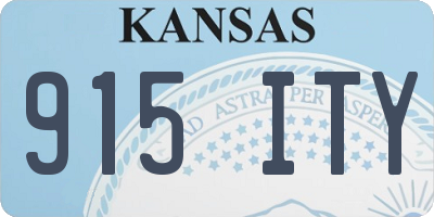 KS license plate 915ITY