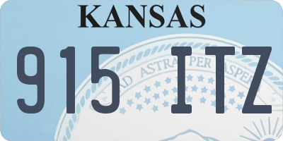 KS license plate 915ITZ