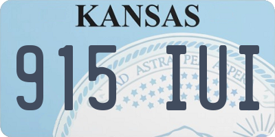 KS license plate 915IUI