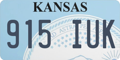 KS license plate 915IUK