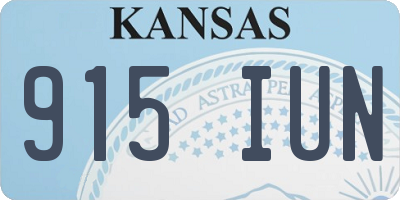 KS license plate 915IUN