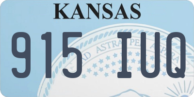 KS license plate 915IUQ