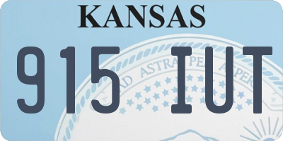 KS license plate 915IUT