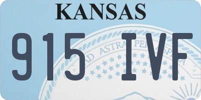 KS license plate 915IVF