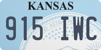 KS license plate 915IWC