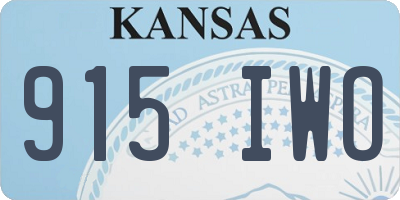 KS license plate 915IWO