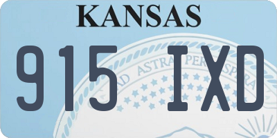 KS license plate 915IXD