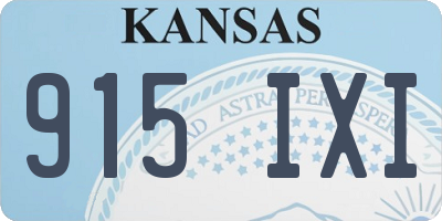 KS license plate 915IXI