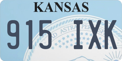 KS license plate 915IXK
