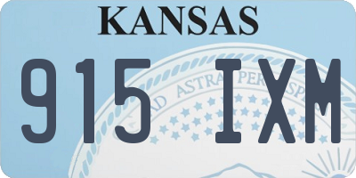 KS license plate 915IXM
