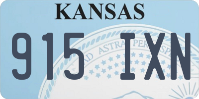 KS license plate 915IXN