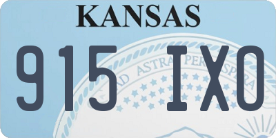 KS license plate 915IXO