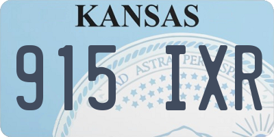 KS license plate 915IXR