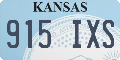 KS license plate 915IXS
