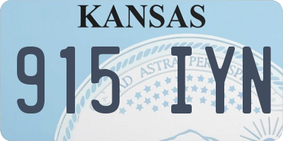 KS license plate 915IYN