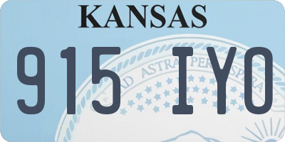KS license plate 915IYO