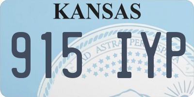 KS license plate 915IYP