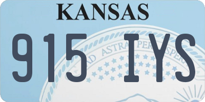 KS license plate 915IYS