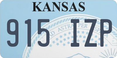 KS license plate 915IZP