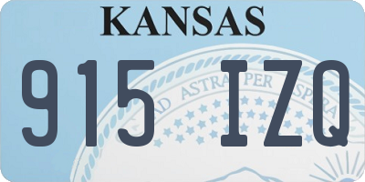 KS license plate 915IZQ
