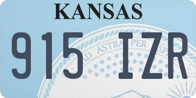 KS license plate 915IZR