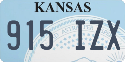 KS license plate 915IZX