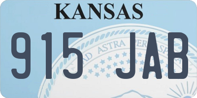 KS license plate 915JAB