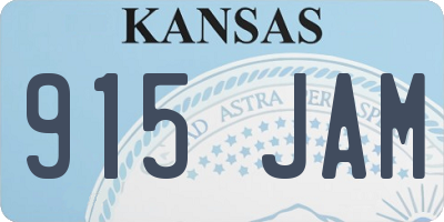 KS license plate 915JAM
