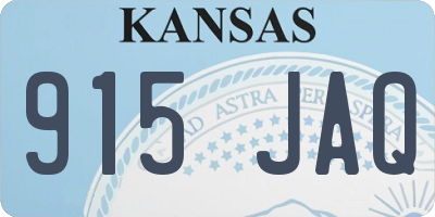 KS license plate 915JAQ