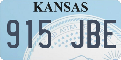 KS license plate 915JBE