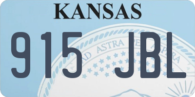 KS license plate 915JBL