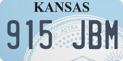 KS license plate 915JBM