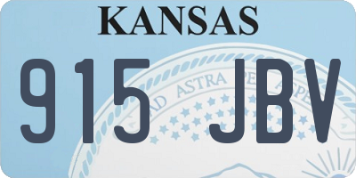 KS license plate 915JBV