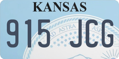 KS license plate 915JCG