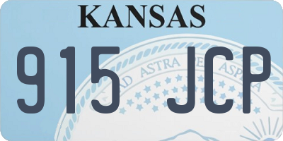 KS license plate 915JCP