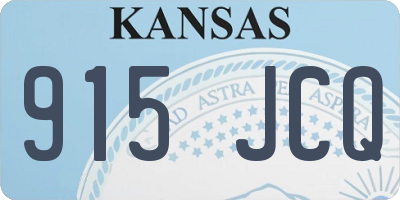 KS license plate 915JCQ